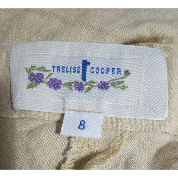 Trelise Cooper Pagoda Biege Tan Floral Embroidered Skirt Party NOWT - Picture 9 of 10
